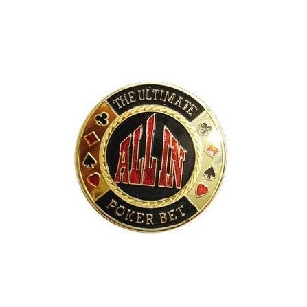 CARD GUARD ALL IN METAL POKER COLORE GOLD - PORTA FORTUNA