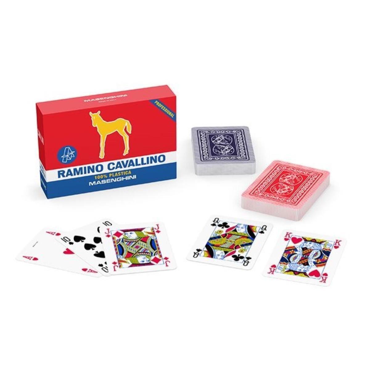 CARTE DA GIOCO MASENGHINI RAMINO CAVALLINO ORO IN PLASTICA