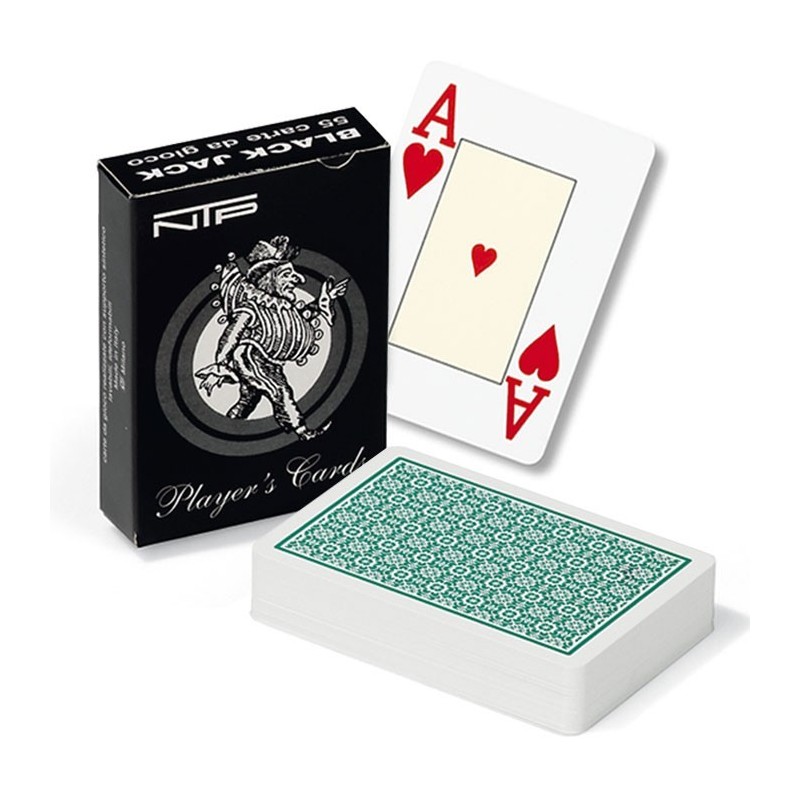 CARTE DA GIOCO NTP LONG LIFE 100% PVC, DORSO VERDE