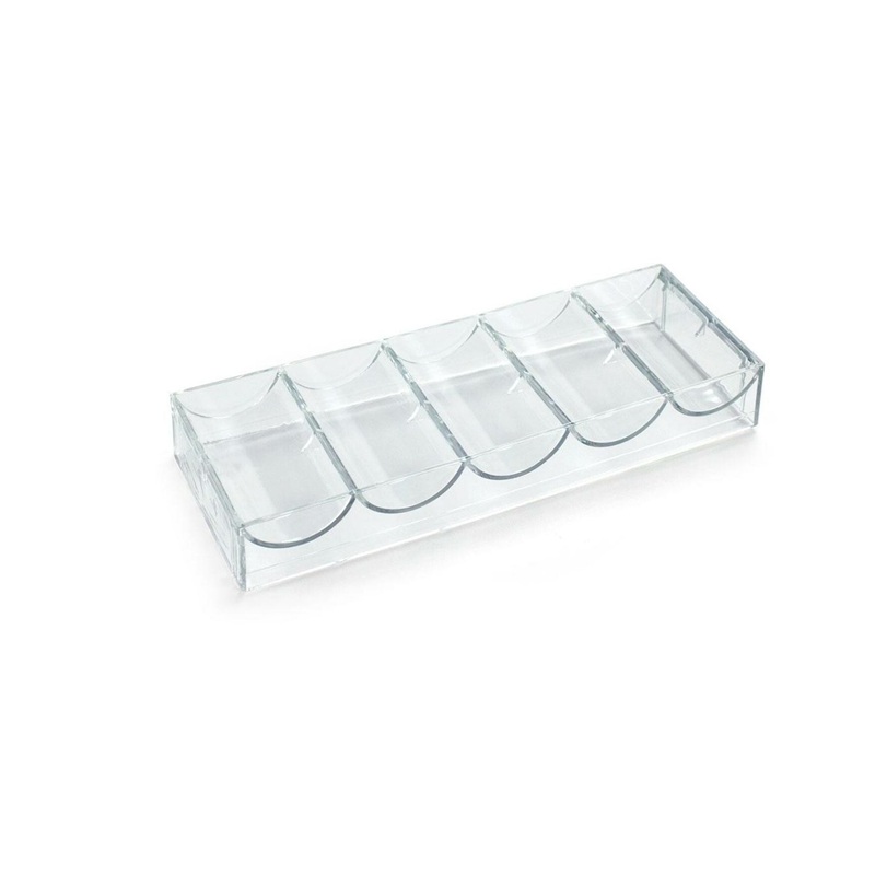 CHIP TRAY IN ACRILICO SENZA COPERCHIO PER 100 CHIPS