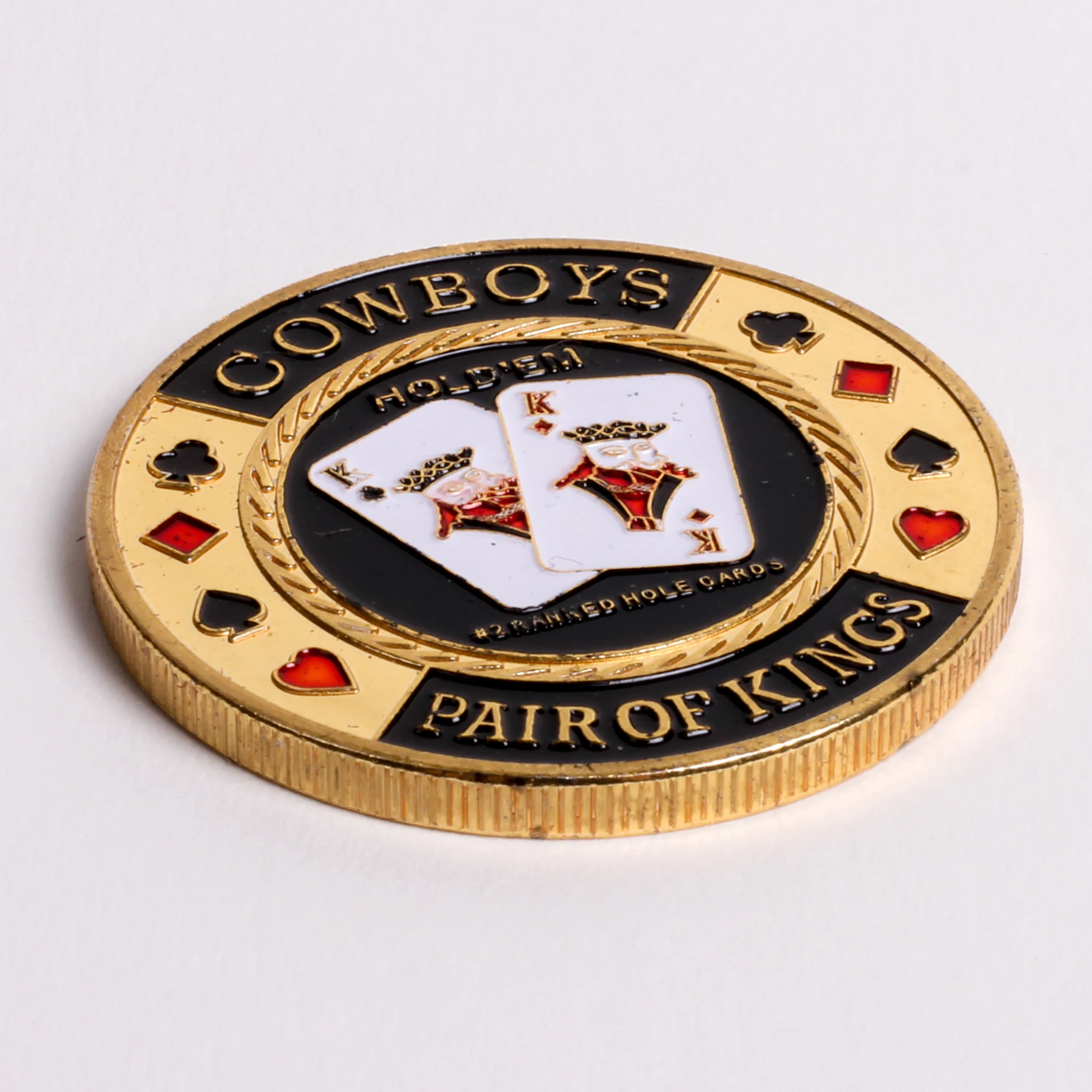 COWBOYS METAL POKER CARD PROTECTOR GOLD