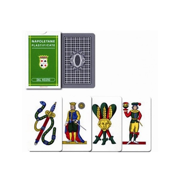 DAL NEGRO CARTE NAPOLETANE 100% PLASTICA ASTUCCIO VERDE