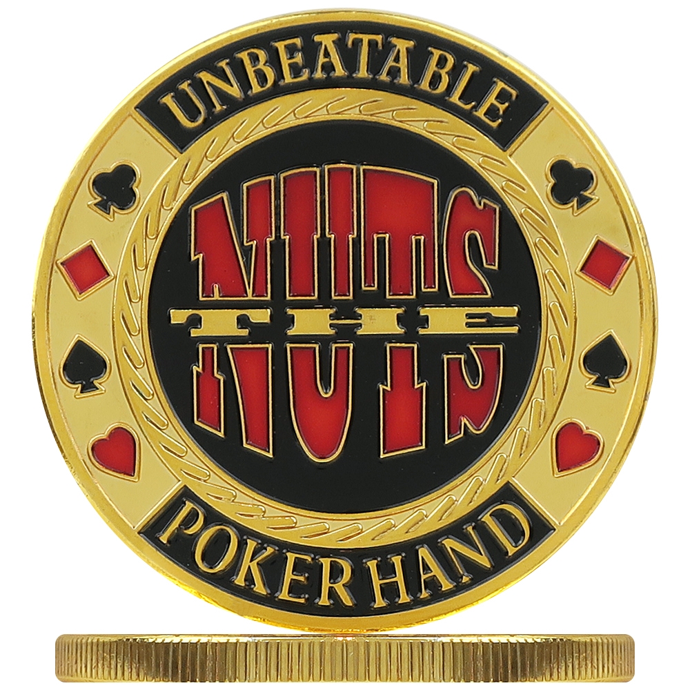 NUTS METAL POKER CARD PROTECTOR GOLD