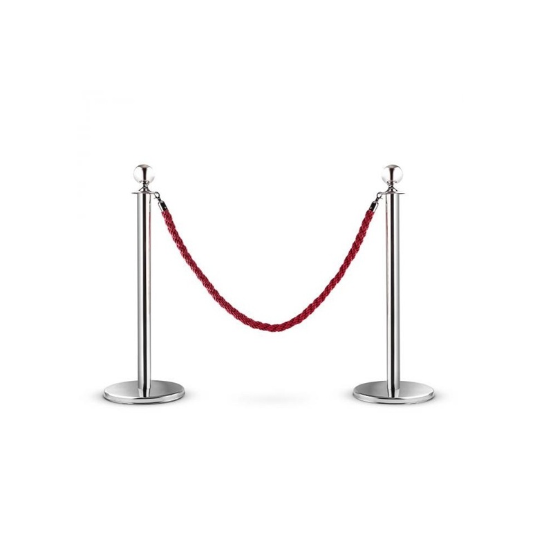 N° 2 COLONNINE SEGNAPERCORSO CON CORDA VARI COLORI grigie