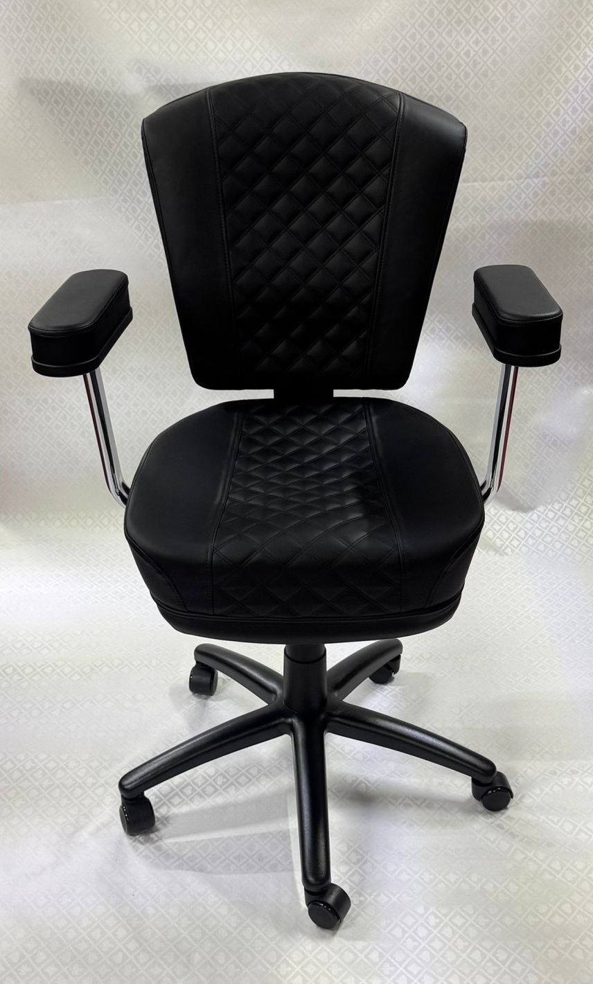 SEDIA DA DEALER IN SIMILPELLE CON BASE FISSA